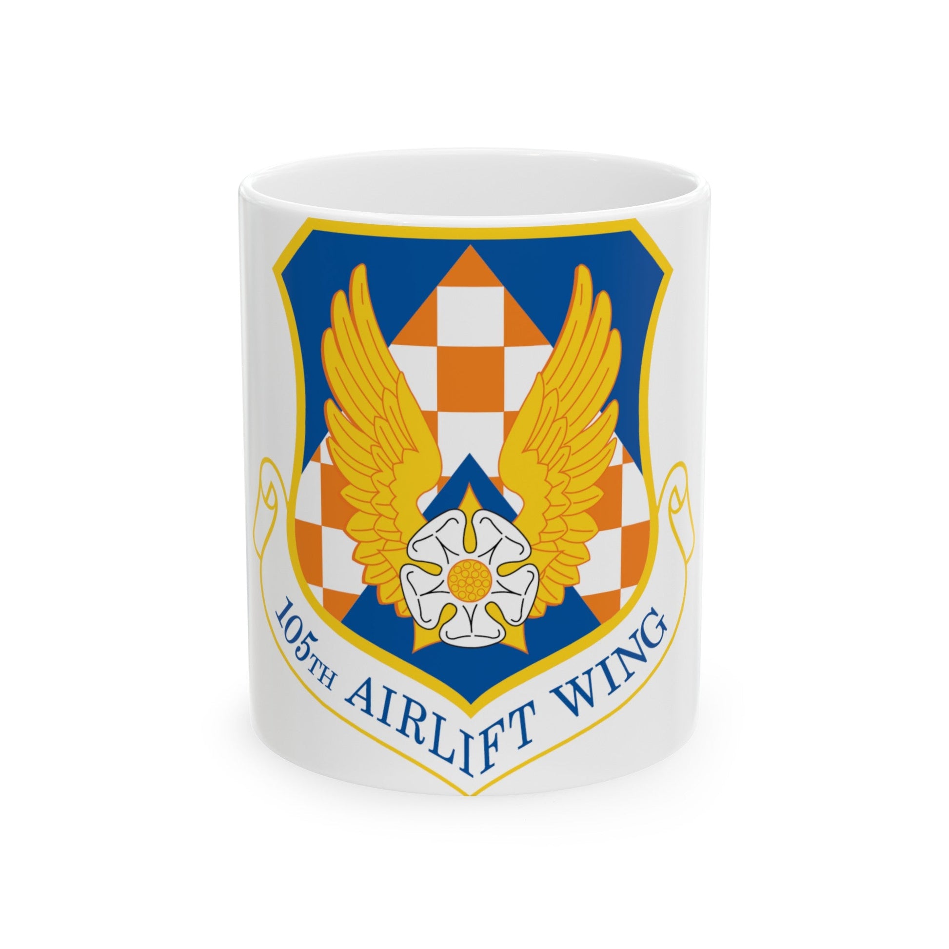 105th Airlift Wing (U.S. Air Force) White Coffee Mug-11oz-The Sticker Space