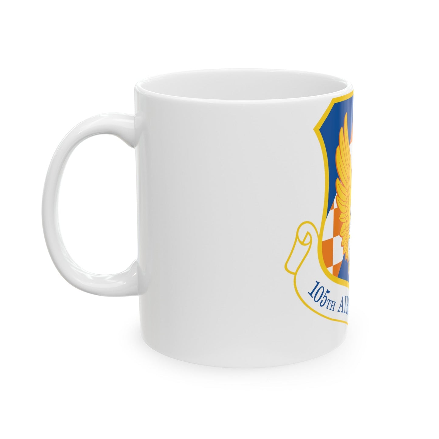 105th Airlift Wing (U.S. Air Force) White Coffee Mug-The Sticker Space