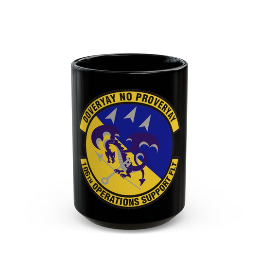 106th Operations Support Flight (U.S. Air Force) Black Coffee Mug-15oz-The Sticker Space