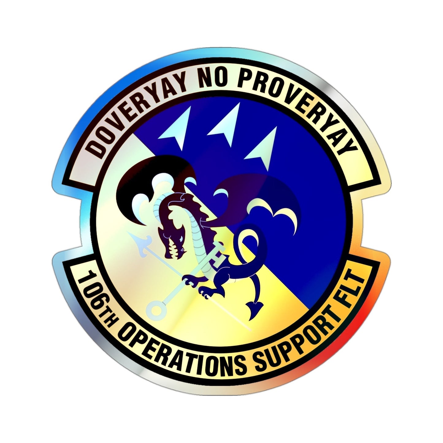 106th Operations Support Flight (U.S. Air Force) Holographic STICKER Die-Cut Vinyl Decal-3 Inch-The Sticker Space