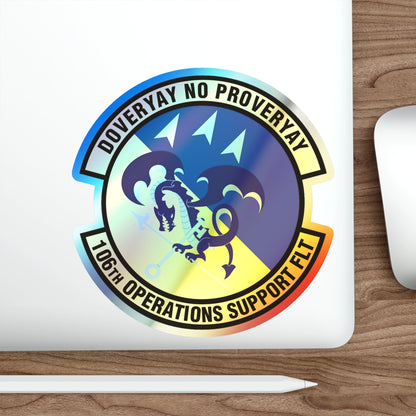 106th Operations Support Flight (U.S. Air Force) Holographic STICKER Die-Cut Vinyl Decal-The Sticker Space