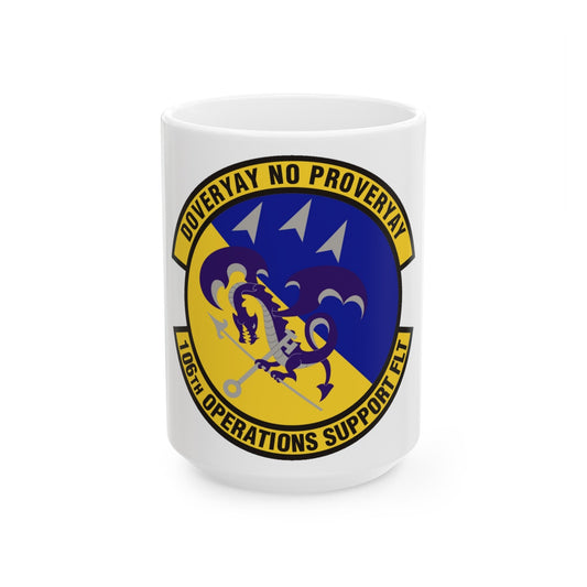 106th Operations Support Flight (U.S. Air Force) White Coffee Mug-15oz-The Sticker Space