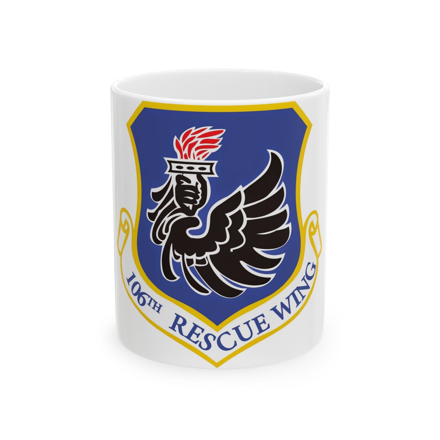 106th Rescue Wing logo 2 (U.S. Air Force) White Coffee Mug-11oz-The Sticker Space