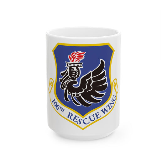 106th Rescue Wing logo 2 (U.S. Air Force) White Coffee Mug-15oz-The Sticker Space