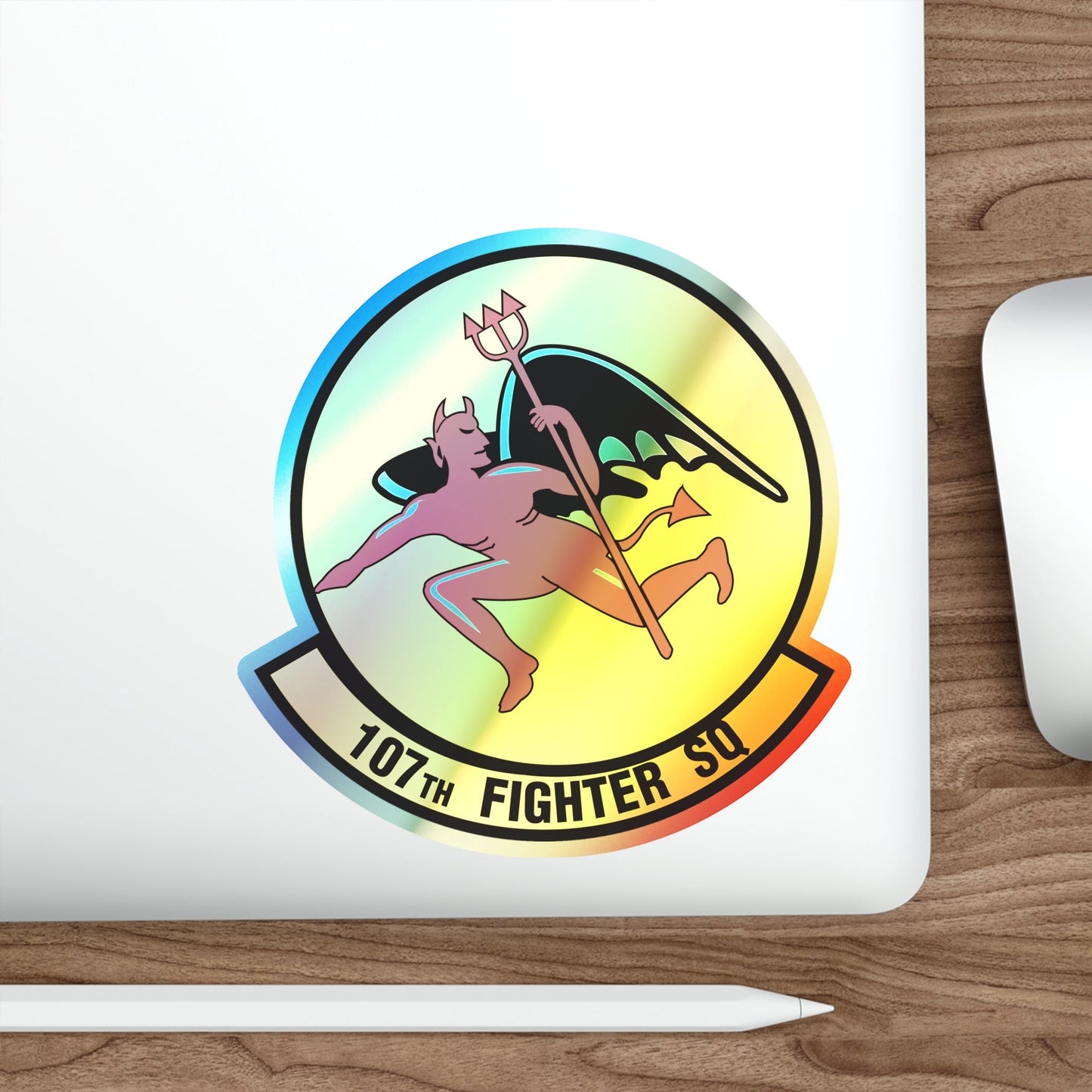 107th Fighter Squadron (U.S. Air Force) Holographic STICKER Die-Cut Vinyl Decal-The Sticker Space