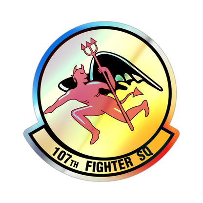 107th Fighter Squadron (U.S. Air Force) Holographic STICKER Die-Cut Vinyl Decal-2 Inch-The Sticker Space
