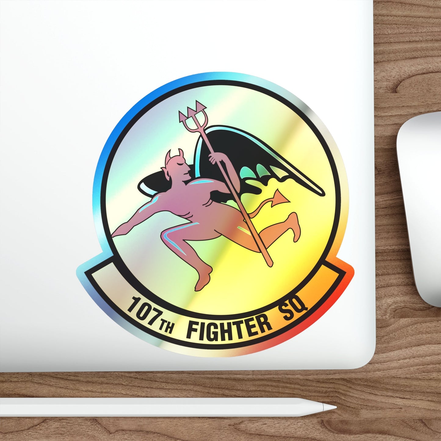 107th Fighter Squadron (U.S. Air Force) Holographic STICKER Die-Cut Vinyl Decal-The Sticker Space