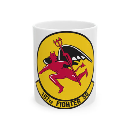107th Fighter Squadron (U.S. Air Force) White Coffee Mug-11oz-The Sticker Space