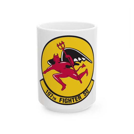 107th Fighter Squadron (U.S. Air Force) White Coffee Mug