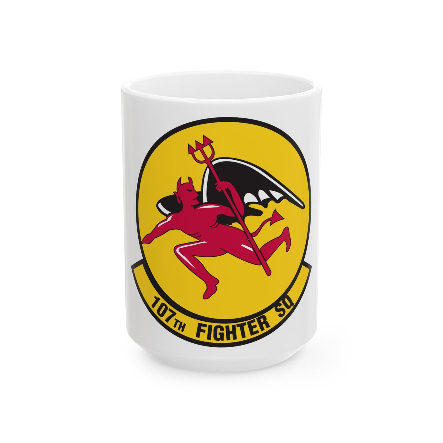 107th Fighter Squadron (U.S. Air Force) White Coffee Mug-15oz-The Sticker Space