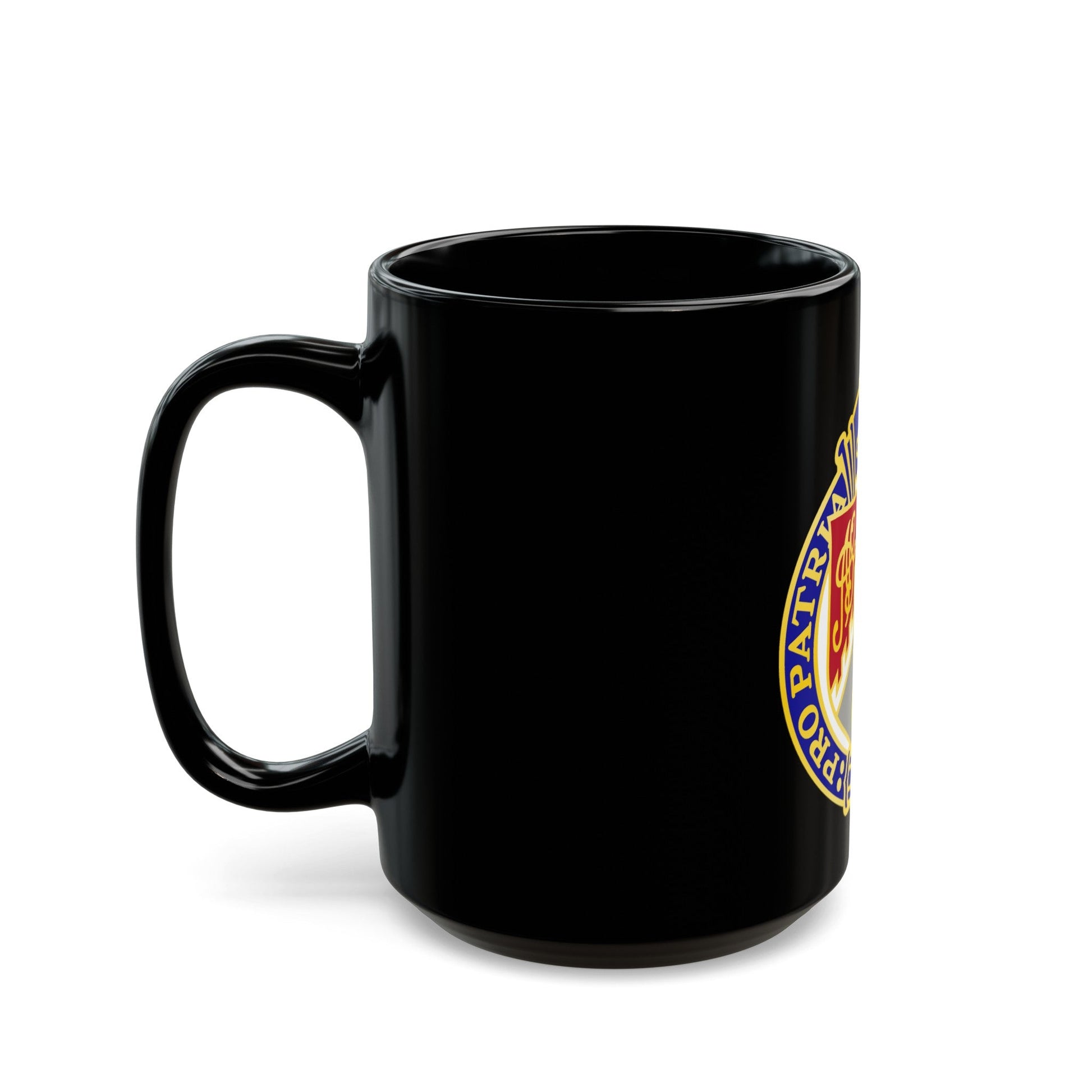 107th Infantry Regiment (U.S. Army) Black Coffee Mug-The Sticker Space