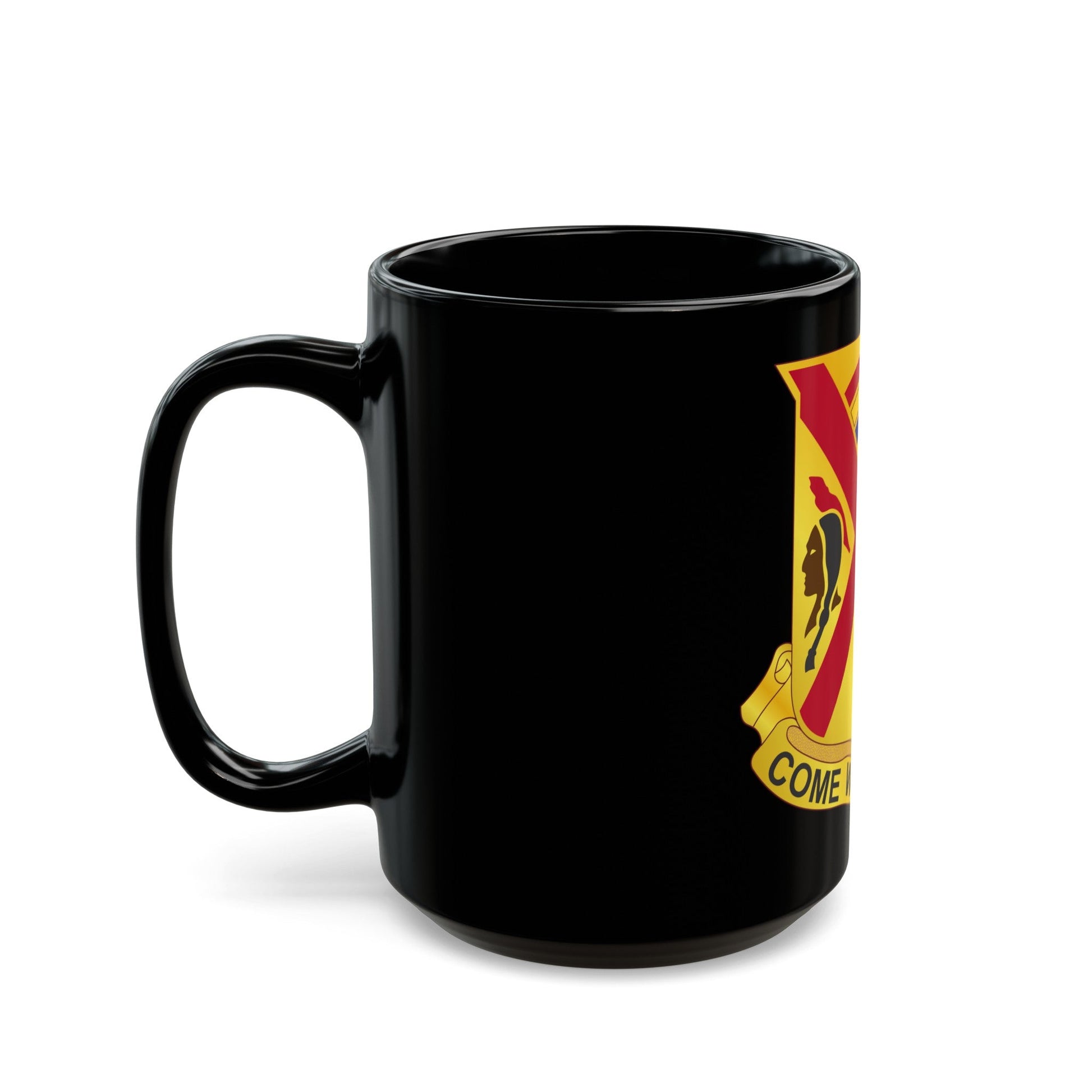108 Cavalry Regiment (U.S. Army) Black Coffee Mug-The Sticker Space
