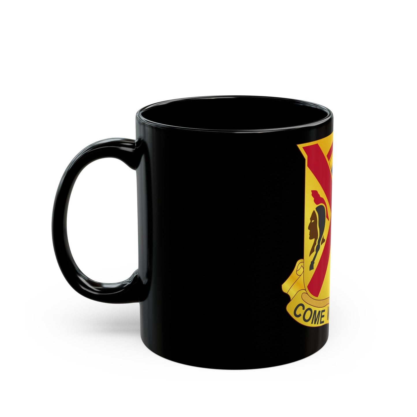 108 Cavalry Regiment (U.S. Army) Black Coffee Mug-The Sticker Space