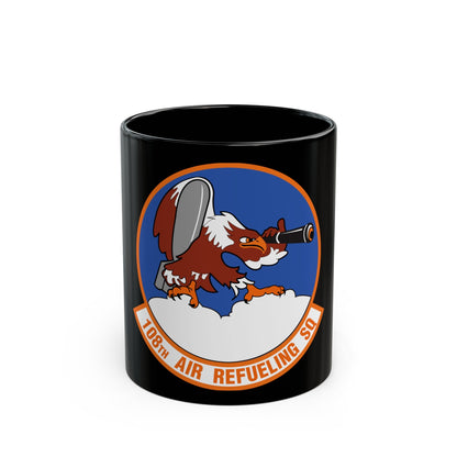 108th Air Refueling Squadron (U.S. Air Force) Black Coffee Mug-11oz-The Sticker Space