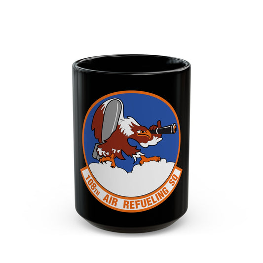 108th Air Refueling Squadron (U.S. Air Force) Black Coffee Mug-15oz-The Sticker Space