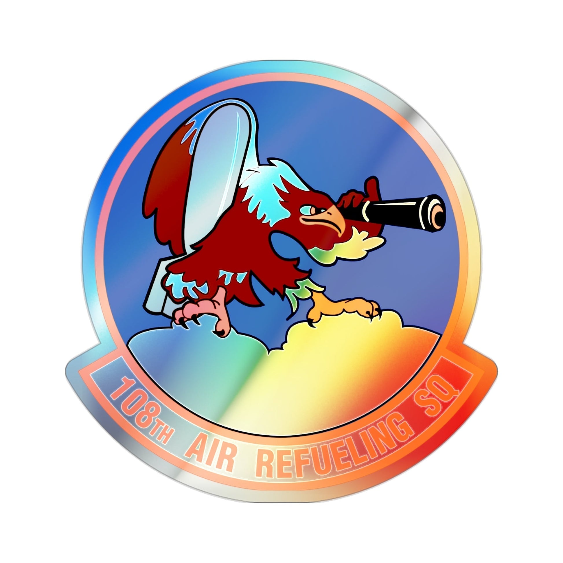 108th Air Refueling Squadron (U.S. Air Force) Holographic STICKER Die-Cut Vinyl Decal-2 Inch-The Sticker Space