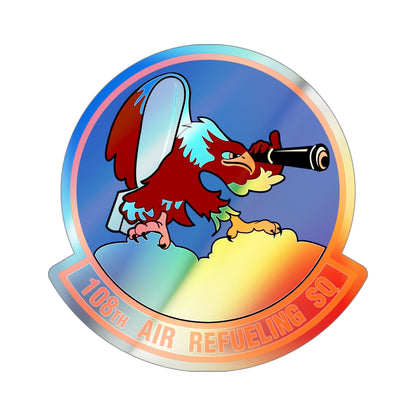 108th Air Refueling Squadron (U.S. Air Force) Holographic STICKER Die-Cut Vinyl Decal-4 Inch-The Sticker Space