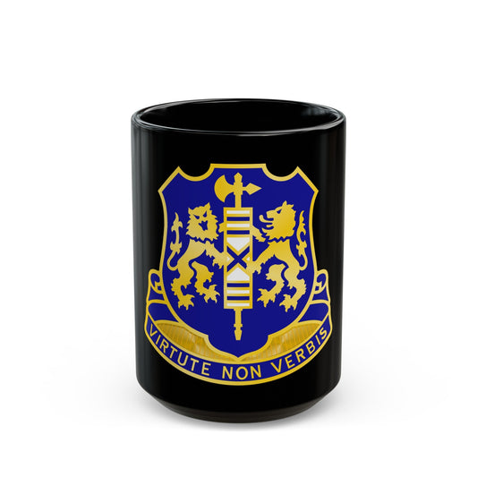 108th Infantry Regiment (U.S. Army) Black Coffee Mug-15oz-The Sticker Space