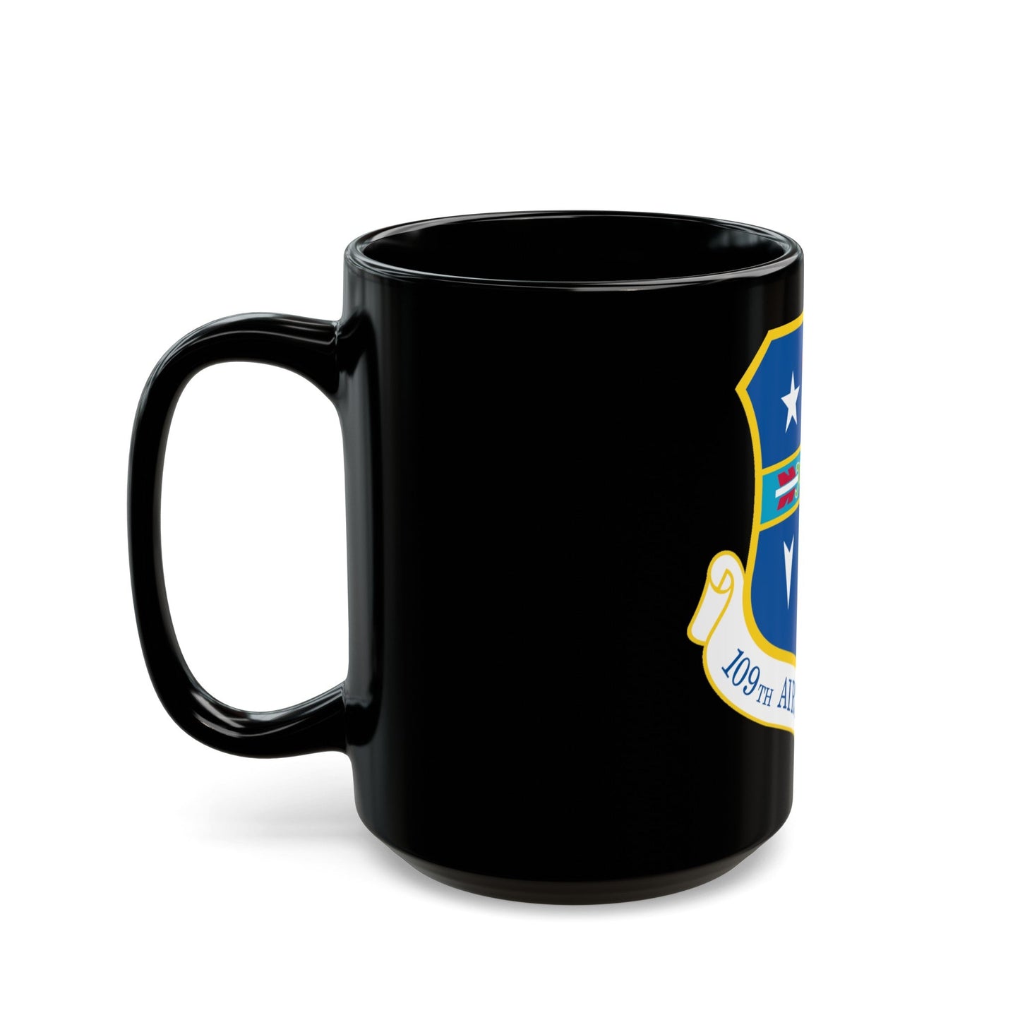 109th Airlift Wing (U.S. Air Force) Black Coffee Mug-The Sticker Space