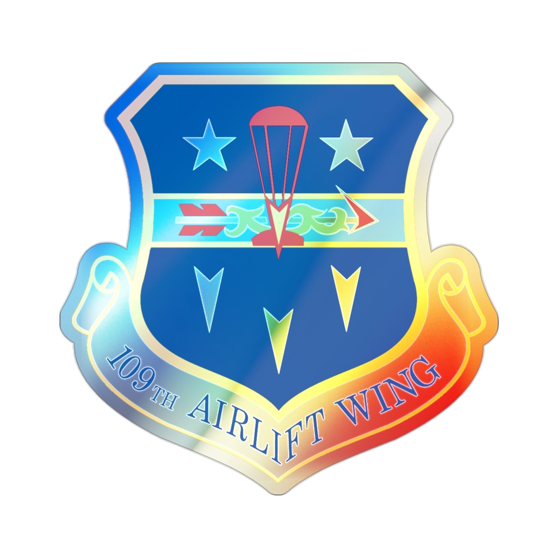 109th Airlift Wing (U.S. Air Force) Holographic STICKER Die-Cut Vinyl Decal-2 Inch-The Sticker Space