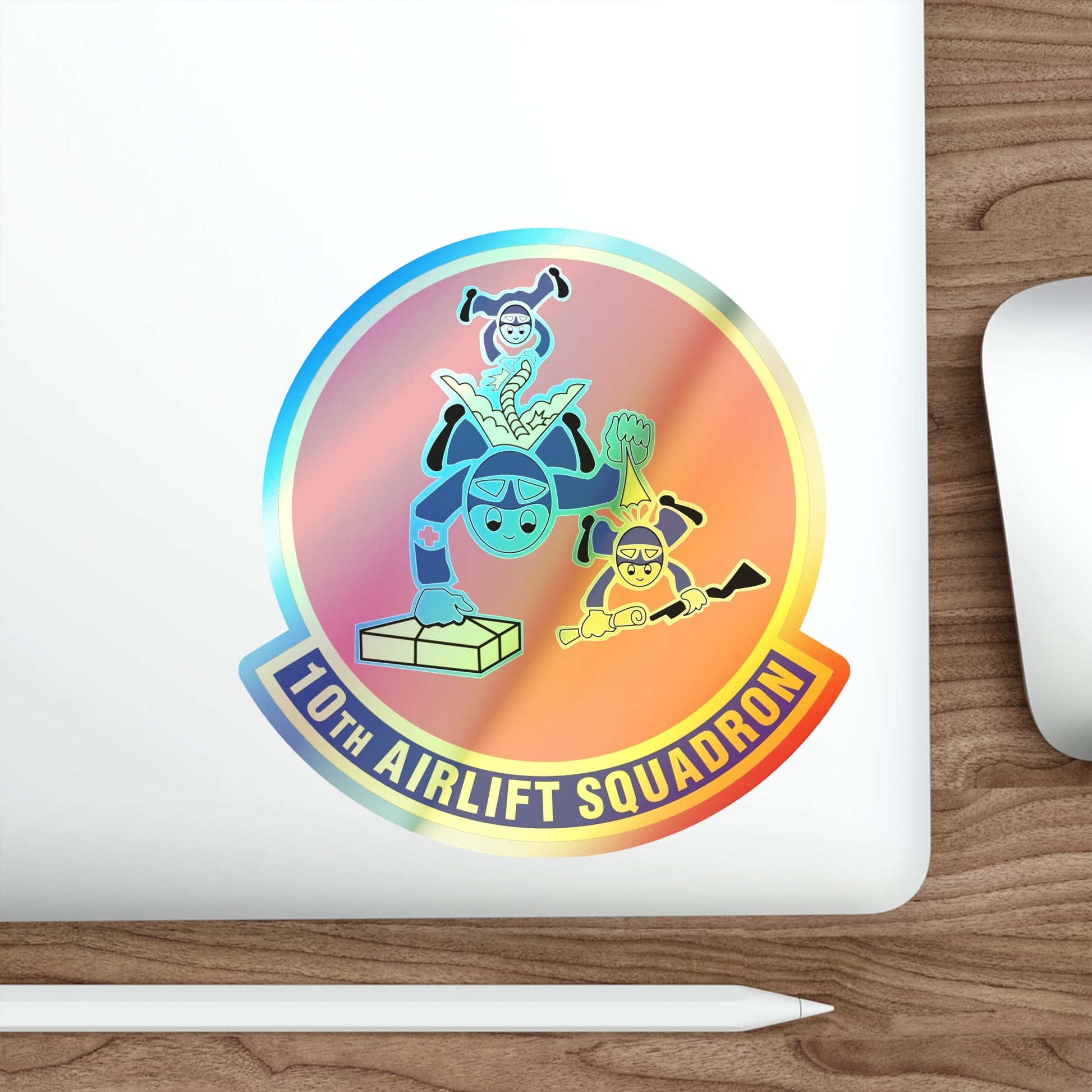 10th Airlift Squadron 2 (U.S. Air Force) Holographic STICKER Die-Cut Vinyl Decal-The Sticker Space