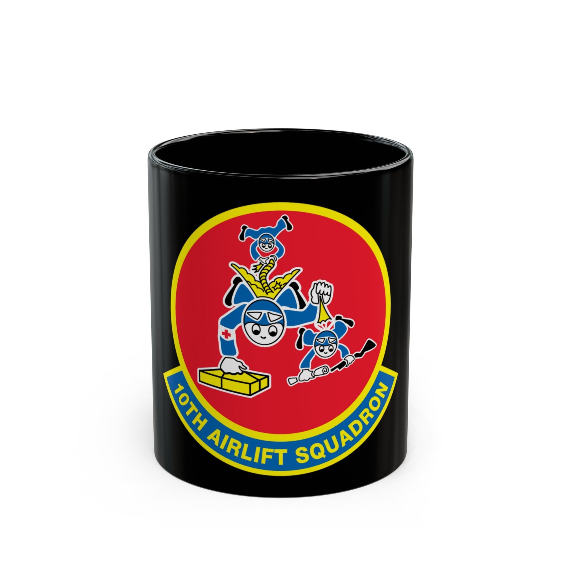 10th Airlift Squadron (U.S. Air Force) Black Coffee Mug-11oz-The Sticker Space