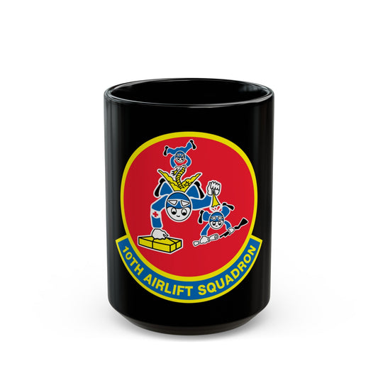 10th Airlift Squadron (U.S. Air Force) Black Coffee Mug-15oz-The Sticker Space