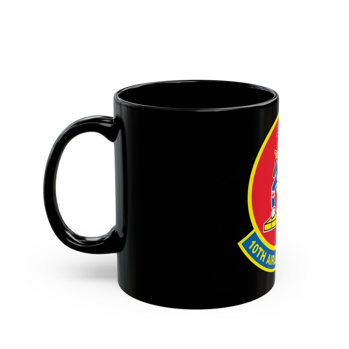 10th Airlift Squadron (U.S. Air Force) Black Coffee Mug-The Sticker Space