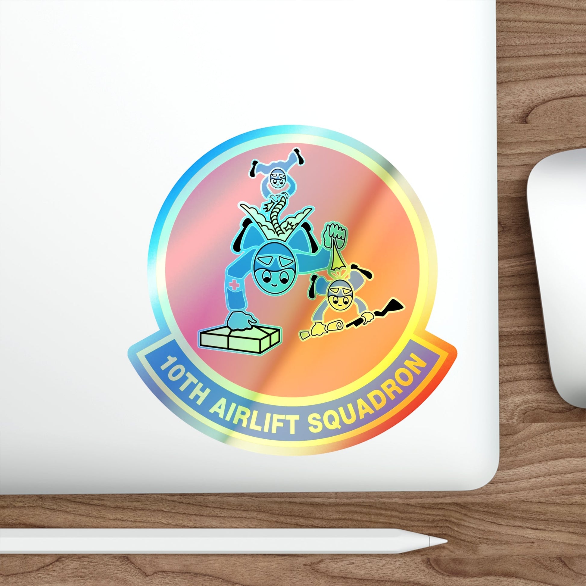 10th Airlift Squadron (U.S. Air Force) Holographic STICKER Die-Cut Vinyl Decal-The Sticker Space