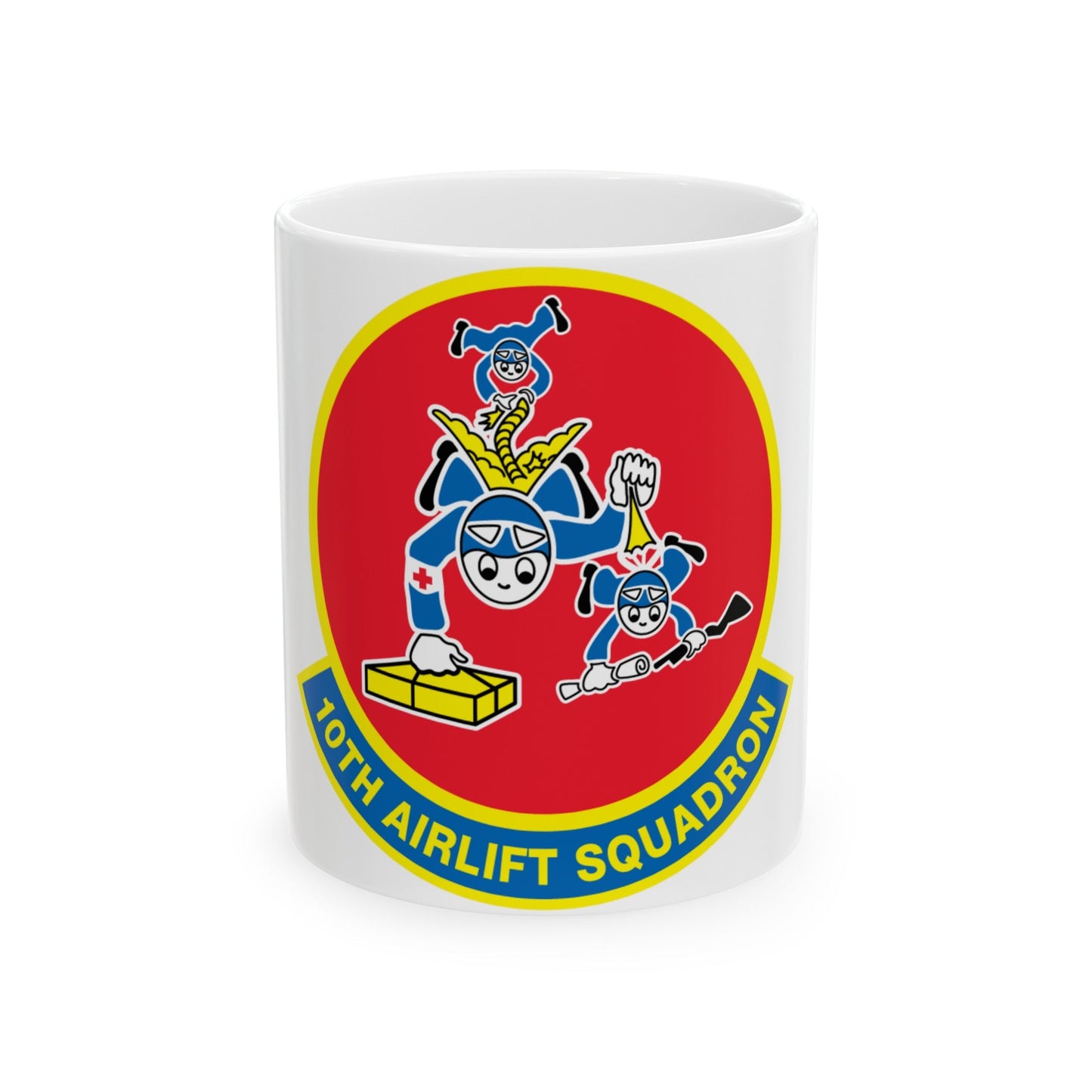 10th Airlift Squadron (U.S. Air Force) White Coffee Mug-11oz-The Sticker Space