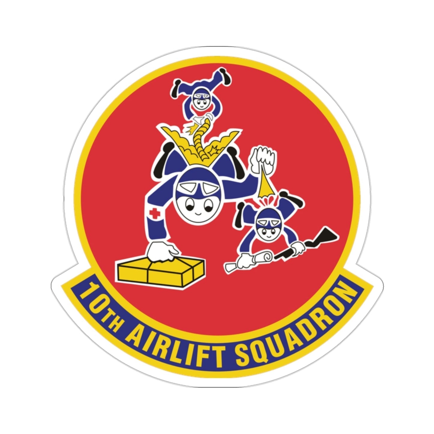 10th Airlift Squadron v2 (U.S. Air Force) STICKER Vinyl Die-Cut Decal-2 Inch-The Sticker Space