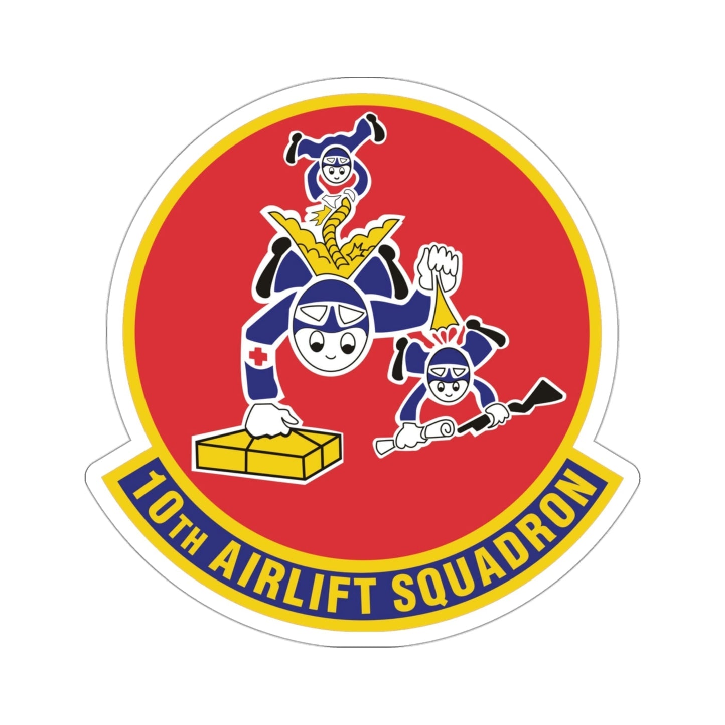 10th Airlift Squadron v2 (U.S. Air Force) STICKER Vinyl Die-Cut Decal-3 Inch-The Sticker Space