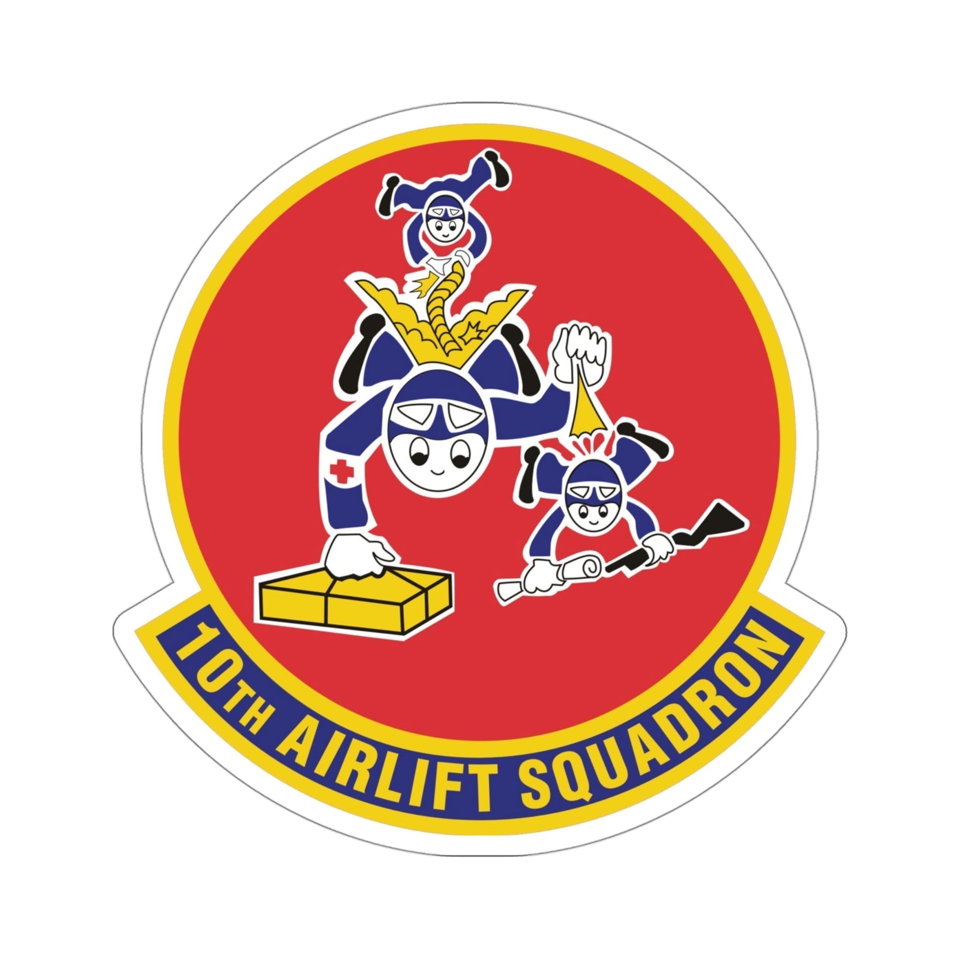 10th Airlift Squadron v2 (U.S. Air Force) STICKER Vinyl Die-Cut Decal-4 Inch-The Sticker Space