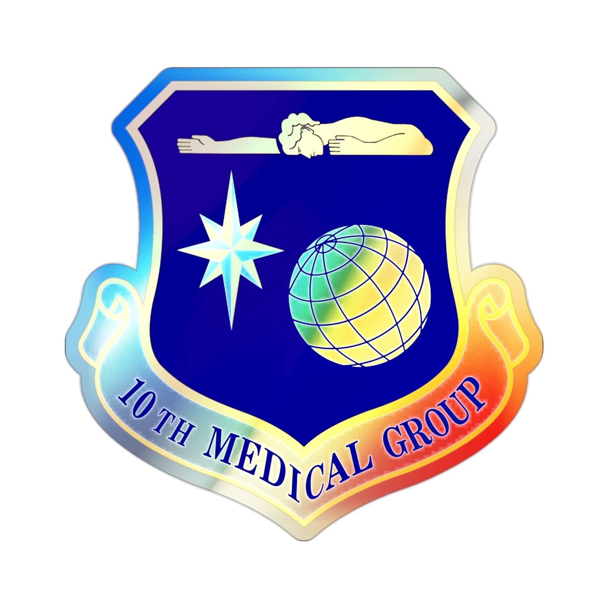 10th Medical Group (U.S. Air Force) Holographic STICKER Die-Cut Vinyl Decal-2 Inch-The Sticker Space