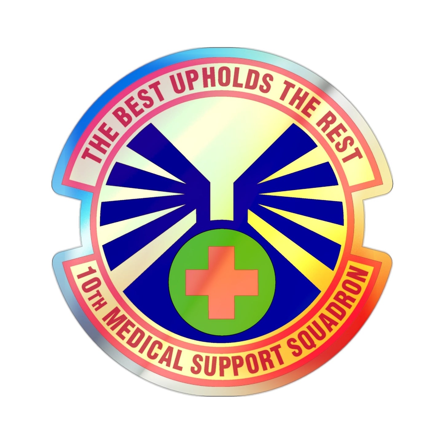 10th Medical Support Squadron (U.S. Air Force) Holographic STICKER Die-Cut Vinyl Decal-2 Inch-The Sticker Space