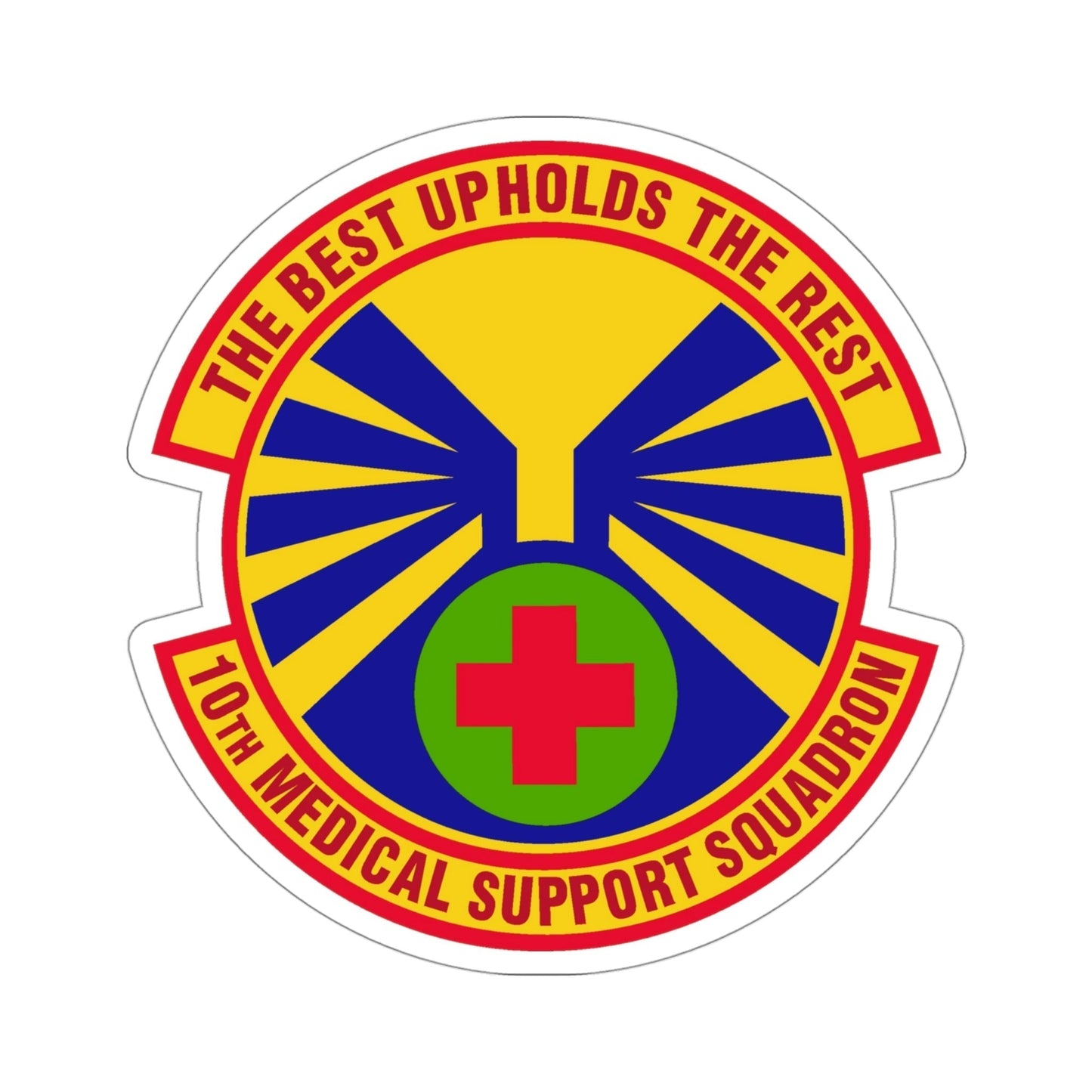 10th Medical Support Squadron (U.S. Air Force) STICKER Vinyl Die-Cut Decal-4 Inch-The Sticker Space