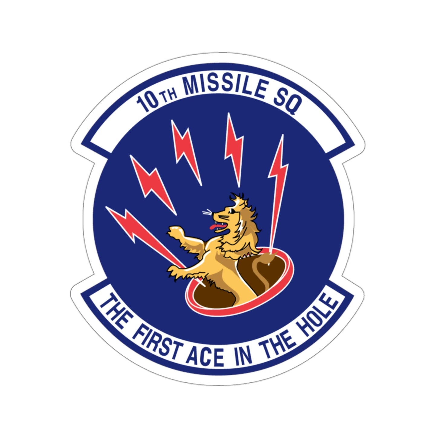 10th Missile SQ The First In The Hole (U.S. Air Force) STICKER Vinyl Die-Cut Decal-3 Inch-The Sticker Space