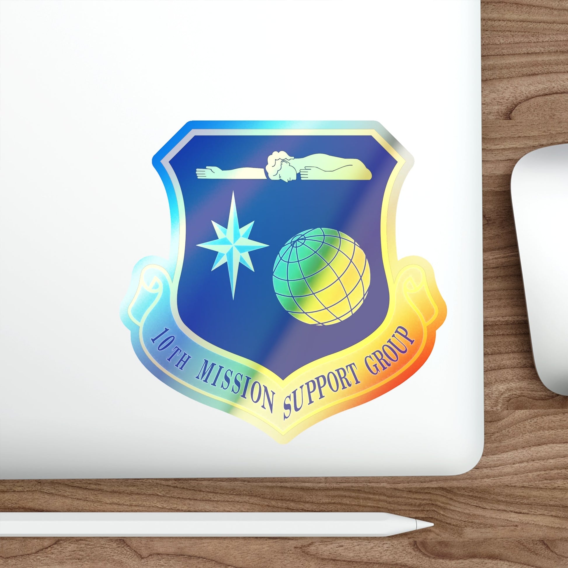 10th Mission Support Group (U.S. Air Force) Holographic STICKER Die-Cut Vinyl Decal-The Sticker Space