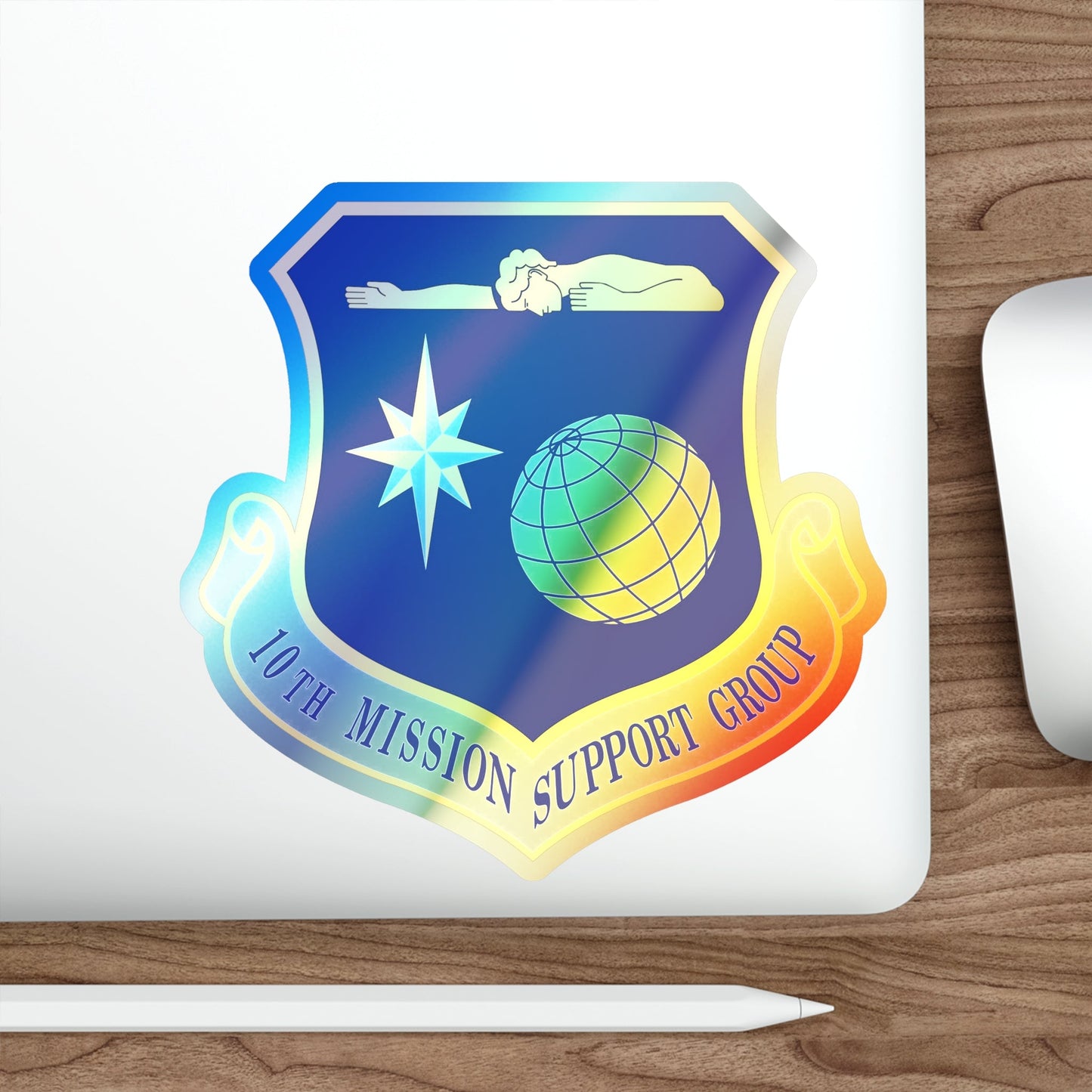 10th Mission Support Group (U.S. Air Force) Holographic STICKER Die-Cut Vinyl Decal-The Sticker Space