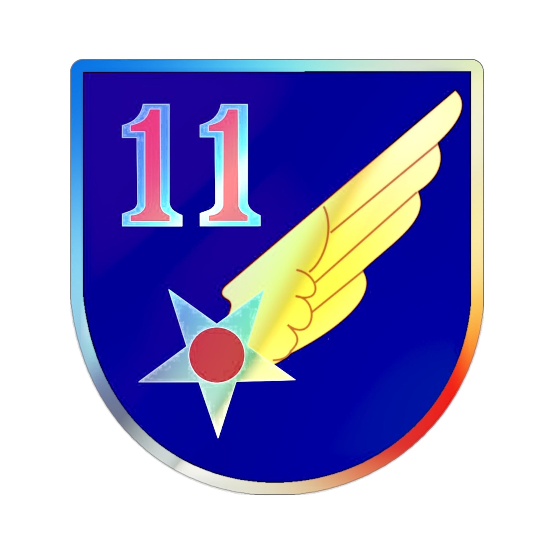 11 Air Force (U.S. Army) Holographic STICKER Die-Cut Vinyl Decal-2 Inch-The Sticker Space