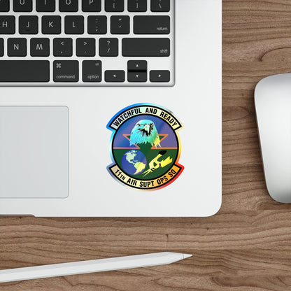 11 Air Support Operations Squadron ACC (U.S. Air Force) Holographic STICKER Die-Cut Vinyl Decal-The Sticker Space