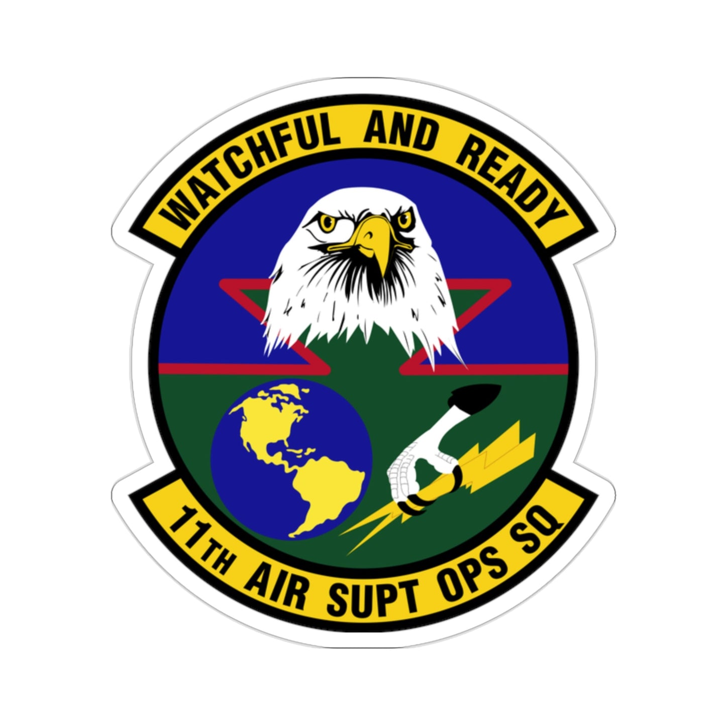 11 Air Support Operations Squadron ACC (U.S. Air Force) STICKER Vinyl Die-Cut Decal-2 Inch-The Sticker Space