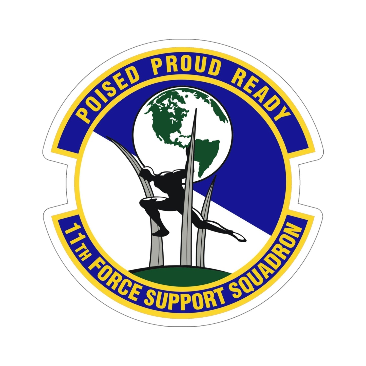 11 Force Support Squadron USAF (U.S. Air Force) STICKER Vinyl Die-Cut Decal-5 Inch-The Sticker Space