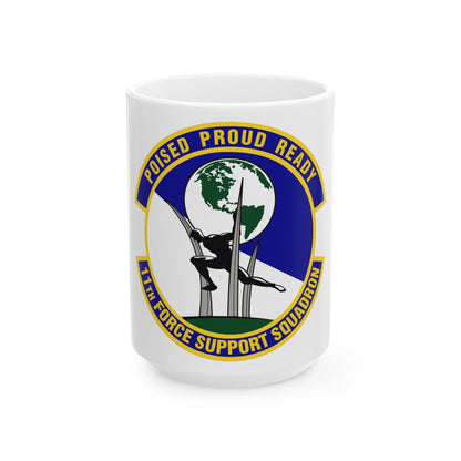 11 Force Support Squadron USAF (U.S. Air Force) White Coffee Mug-15oz-The Sticker Space