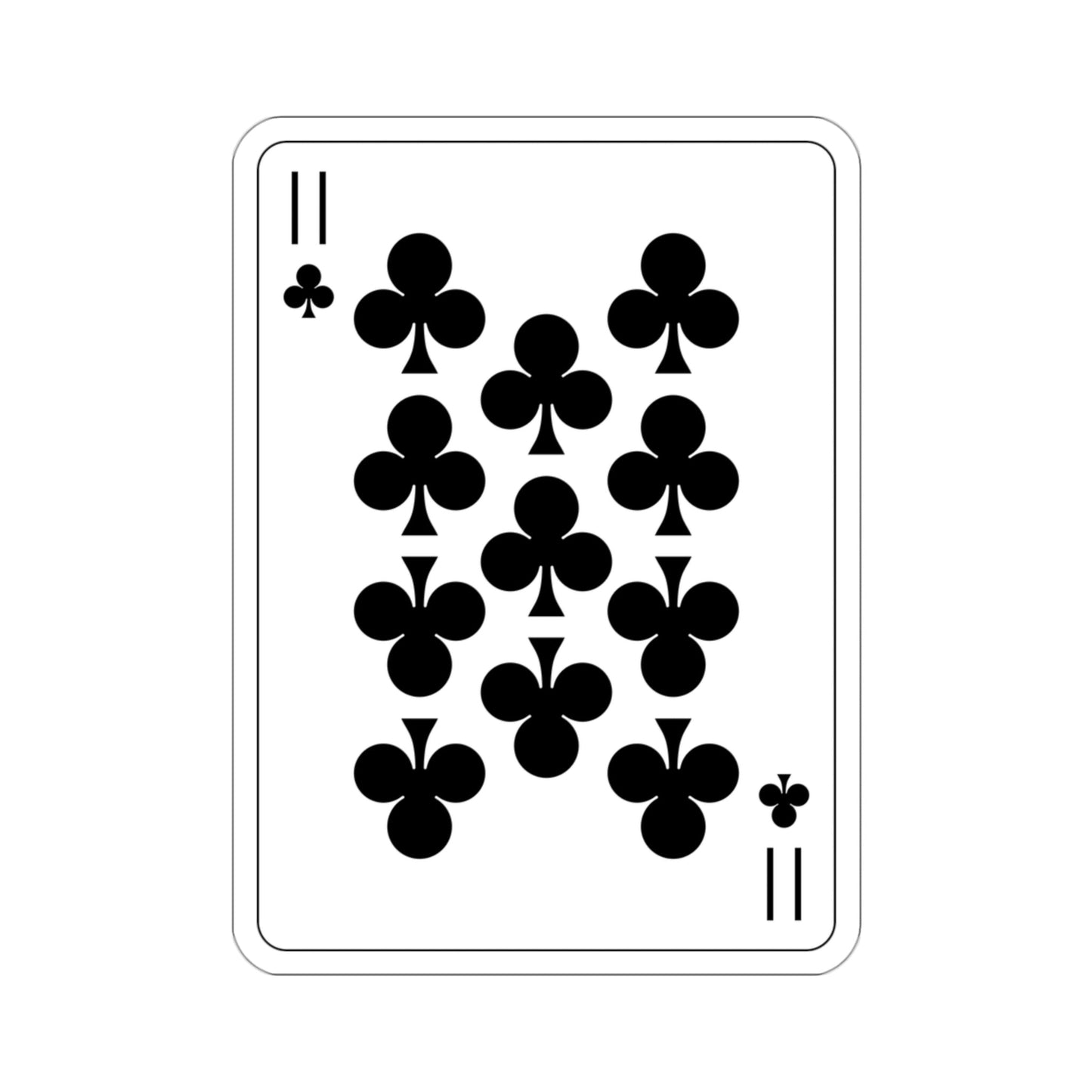 11 of Clubs Playing Card STICKER Vinyl Die-Cut Decal-3 Inch-The Sticker Space