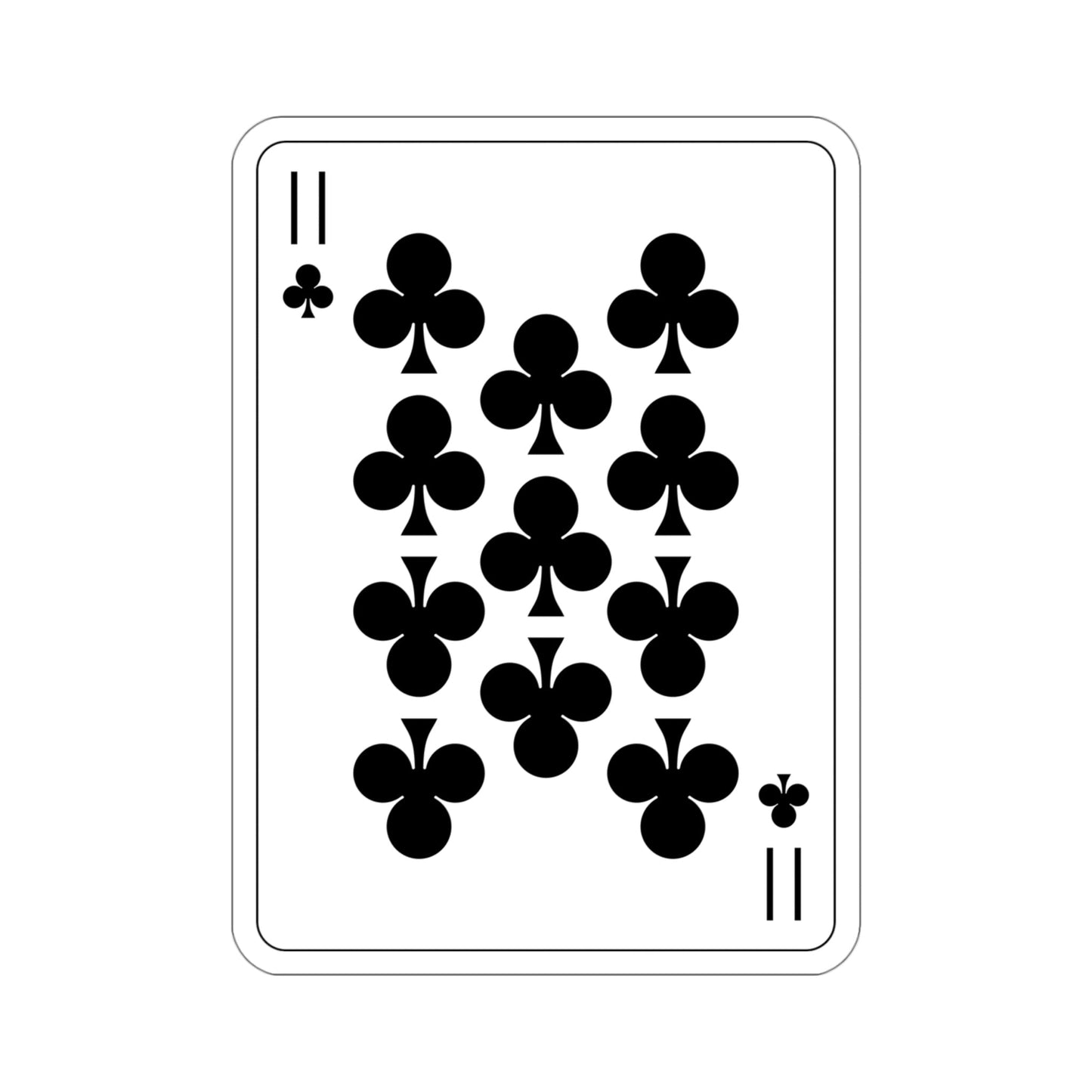 11 of Clubs Playing Card STICKER Vinyl Die-Cut Decal-4 Inch-The Sticker Space