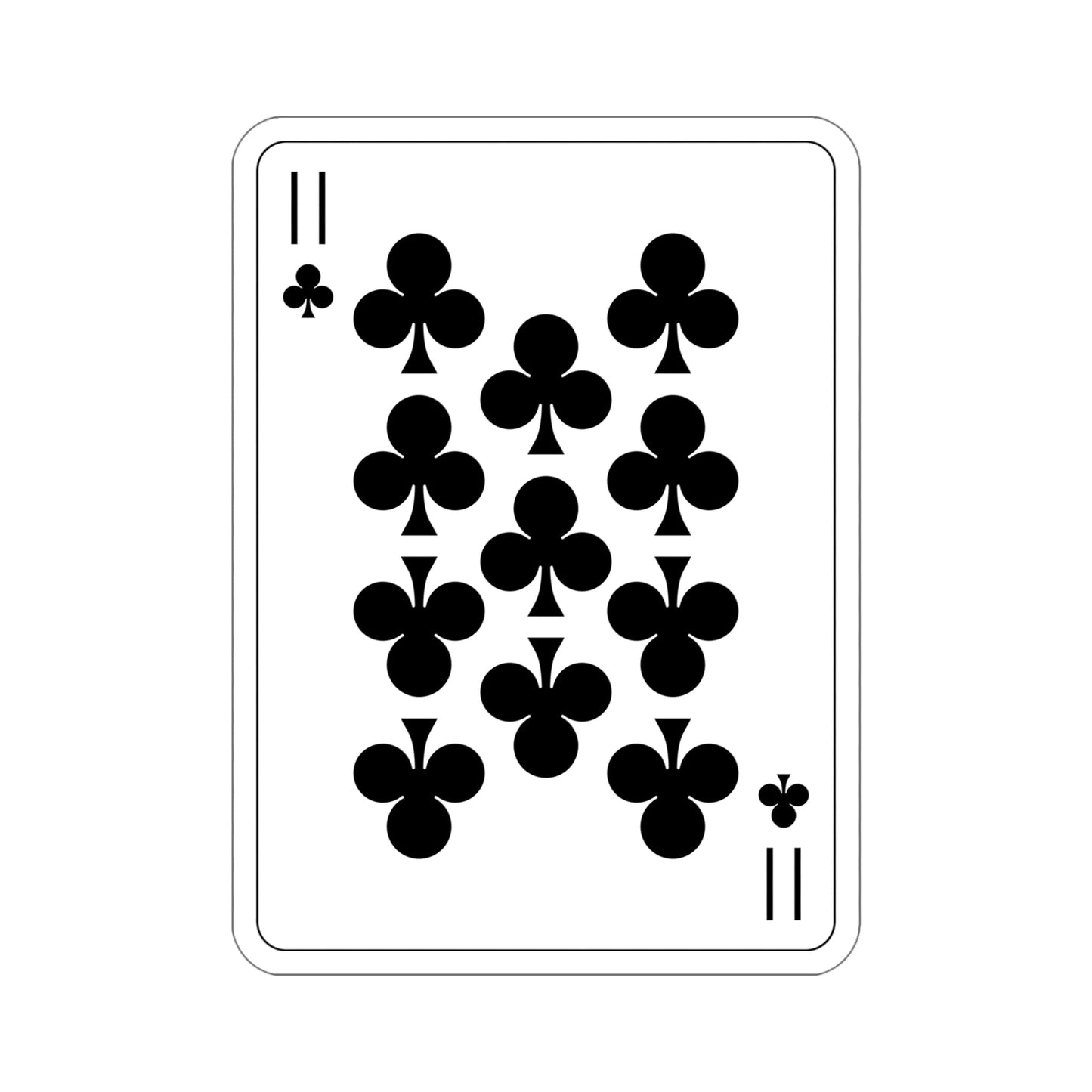 11 of Clubs Playing Card STICKER Vinyl Die-Cut Decal-5 Inch-The Sticker Space