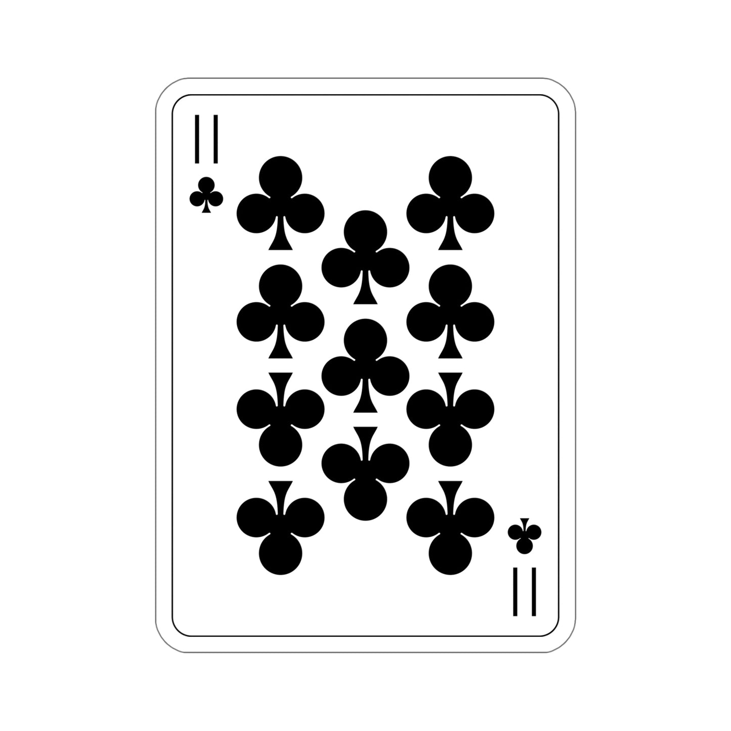 11 of Clubs Playing Card STICKER Vinyl Die-Cut Decal-6 Inch-The Sticker Space