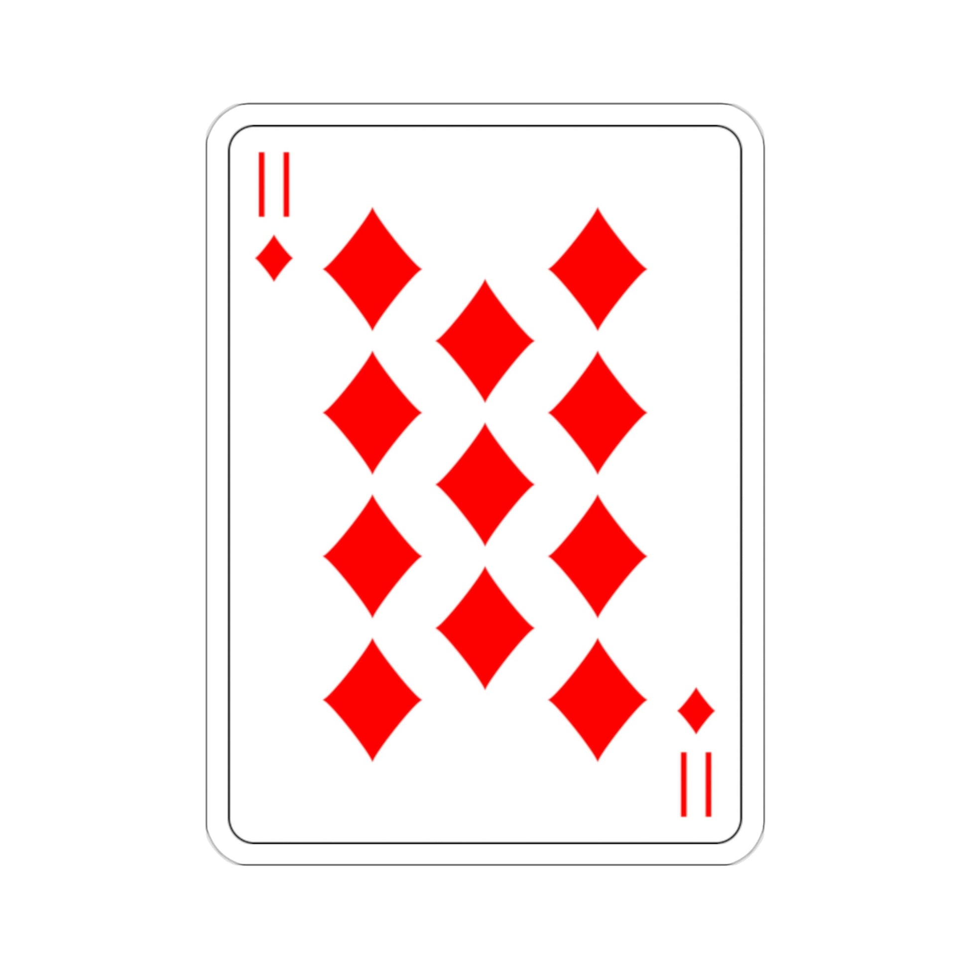 11 of Diamonds Playing Card STICKER Vinyl Die-Cut Decal-2 Inch-The Sticker Space