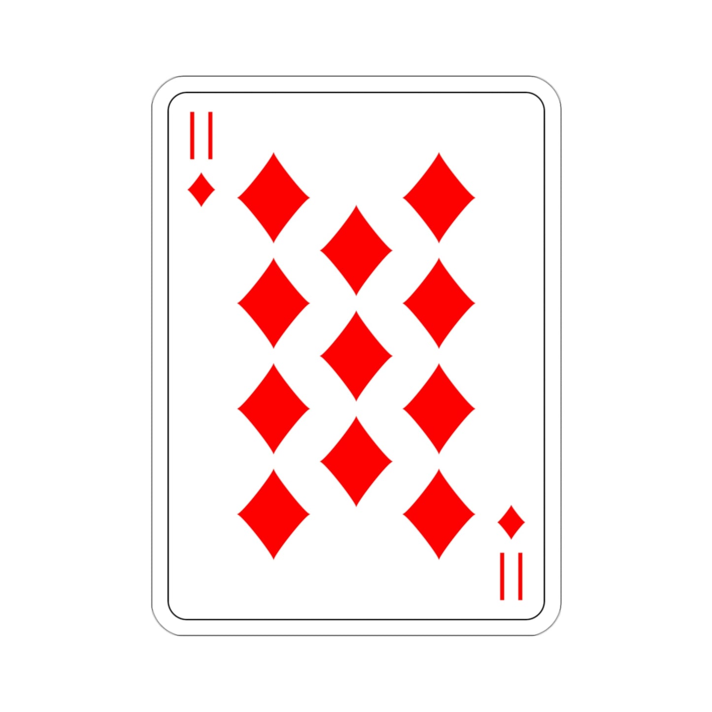 11 of Diamonds Playing Card STICKER Vinyl Die-Cut Decal-3 Inch-The Sticker Space